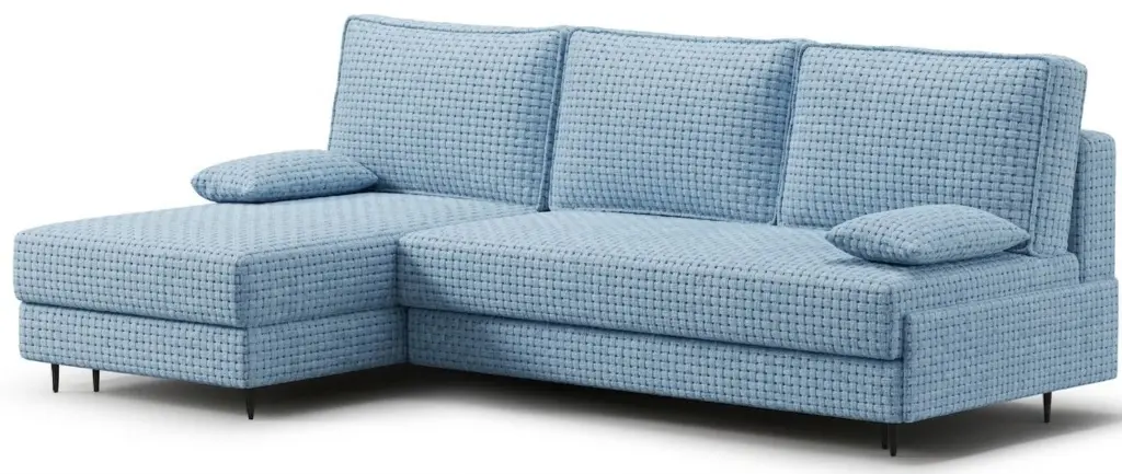 Mały narożnik rozkładany Lozano F z 2 pojemnikami