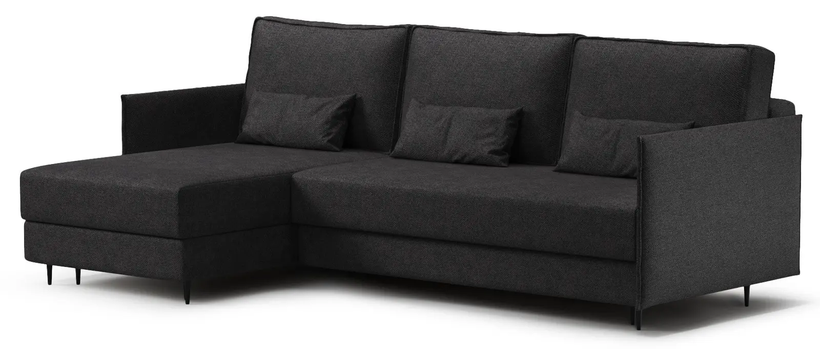 Mały naroznik rozkładany Lozano A - 2 pojemniki na pościel