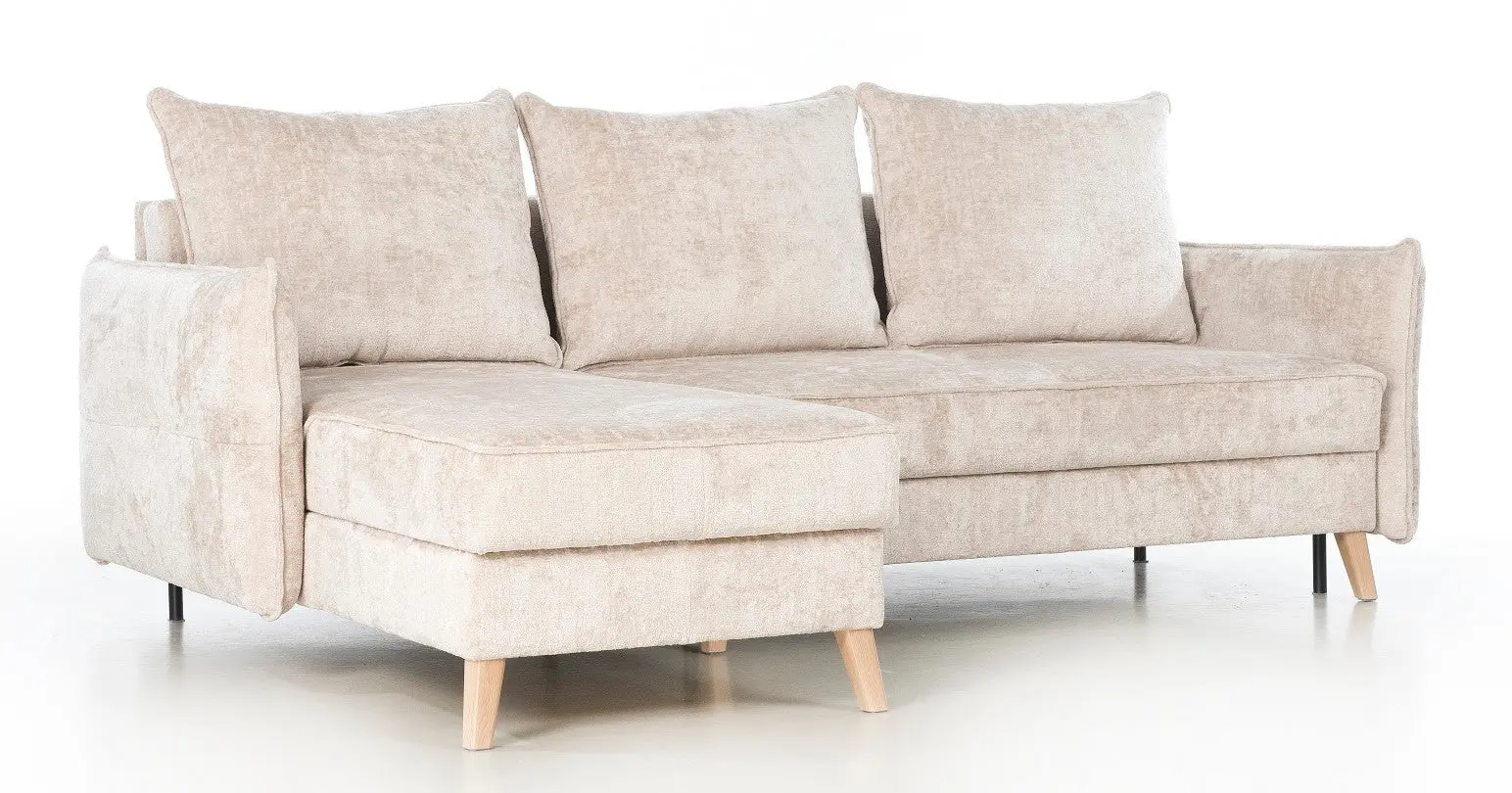 Narożnik rozkładany Carla - 2 pojemniki na pościel